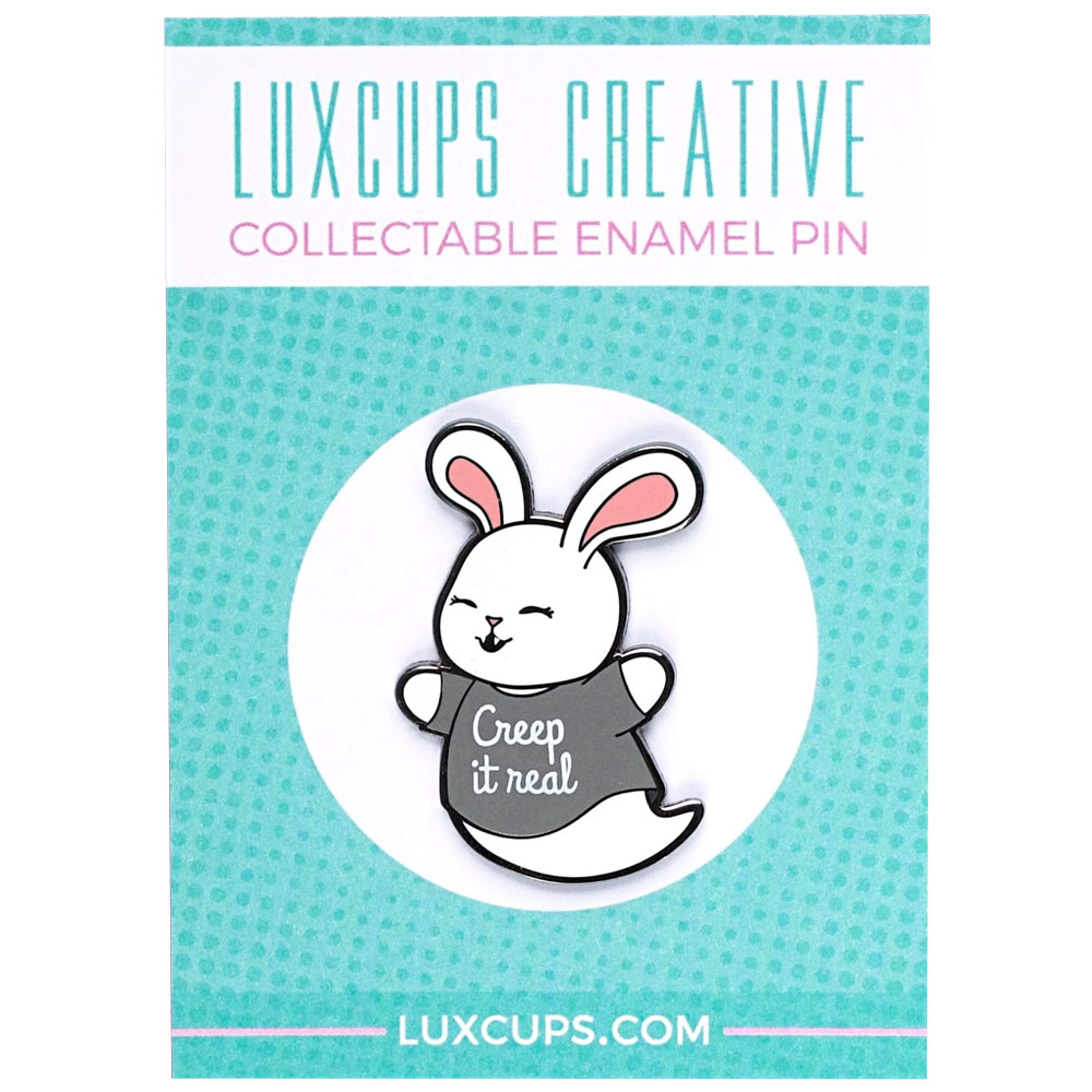 LuxCups Creative Enamel Pin Ghost Bunny