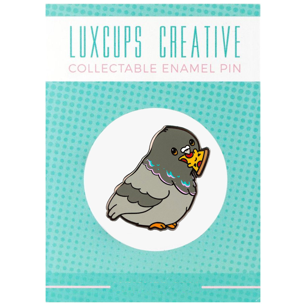 LuxCups Creative Enamel Pin Pizza Pigeon
