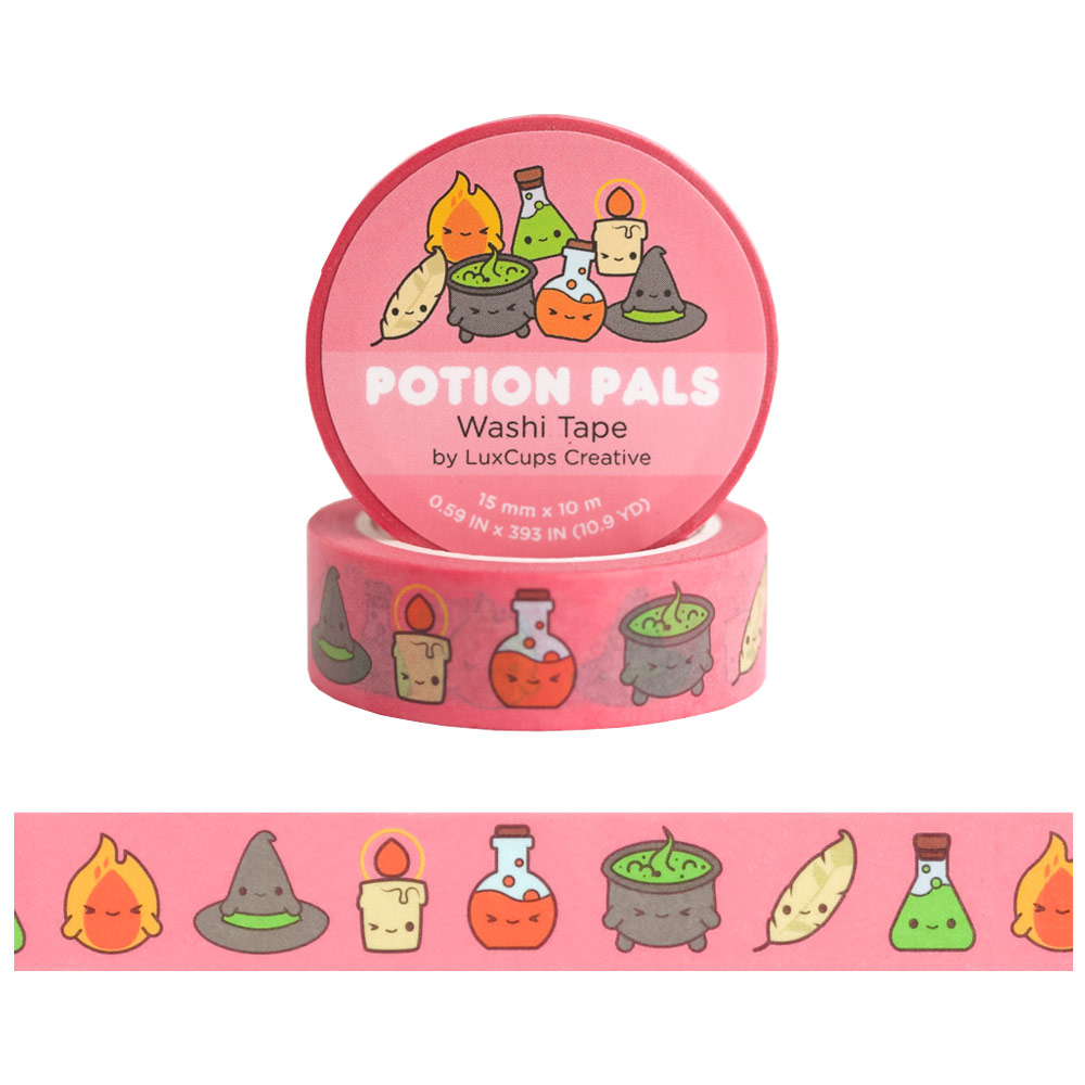 LuxCups Creative Washi Tape 15mm Potion Pals