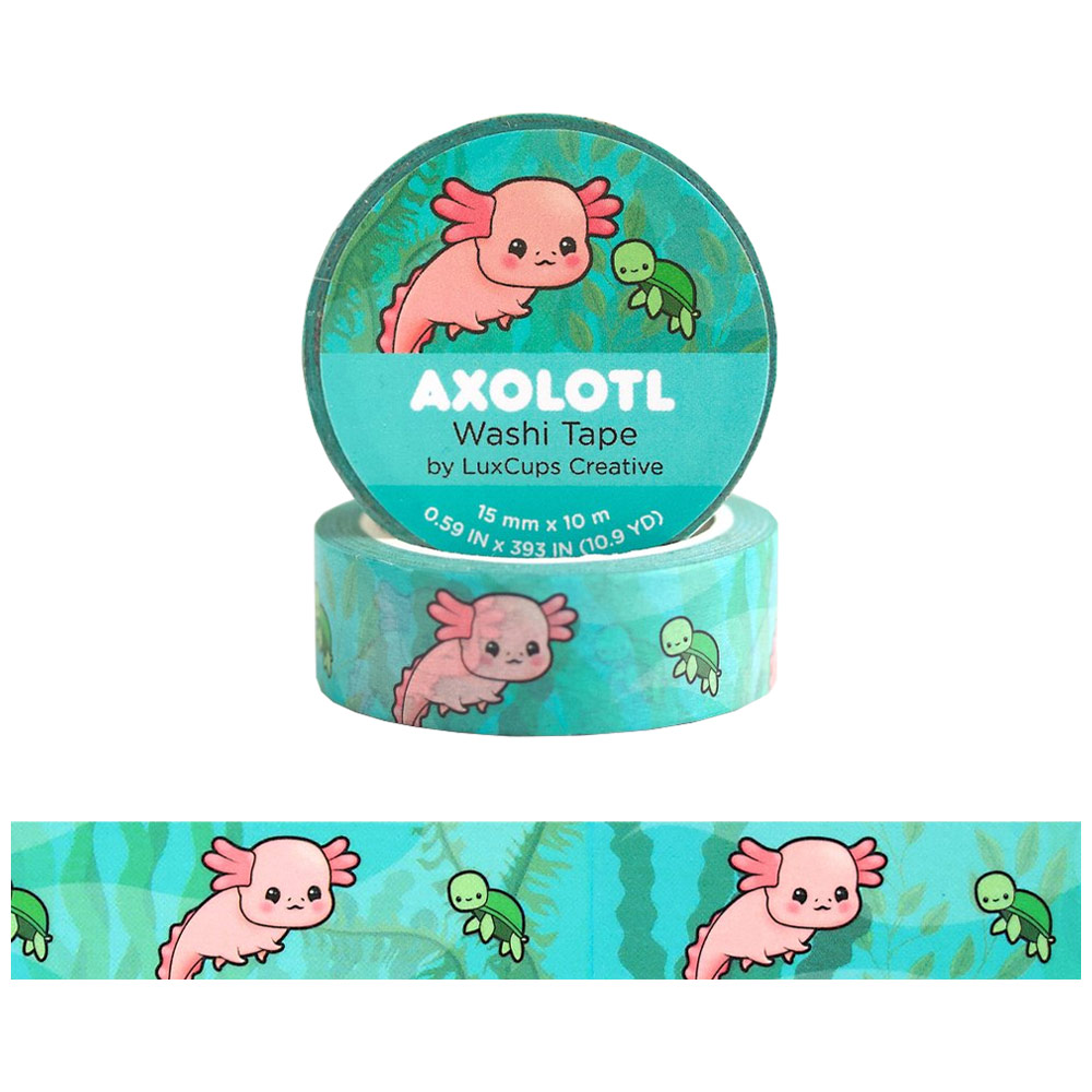 LuxCups Creative Washi Tape 15mm Axolotl