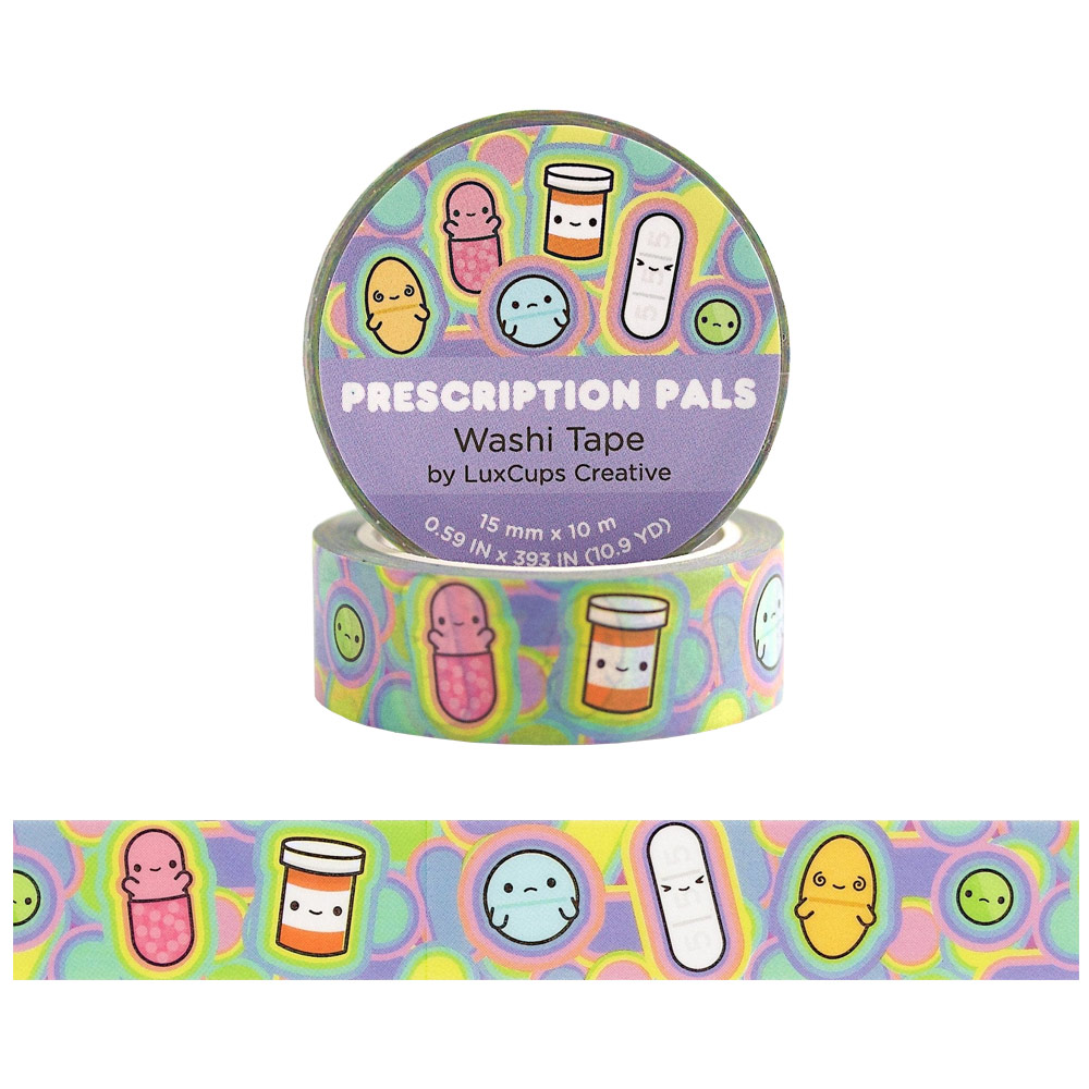 LuxCups Creative Washi Tape 15mm Prescription Pals