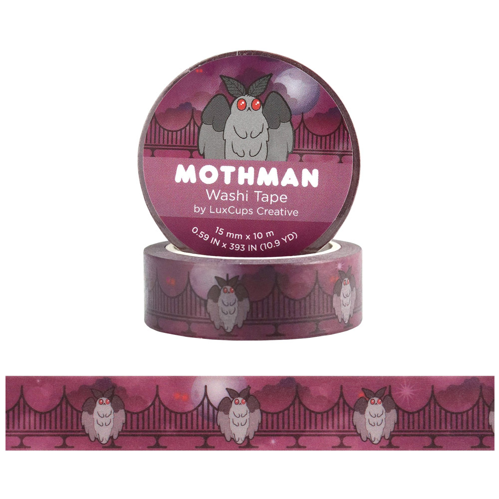 LuxCups Creative Washi Tape 15mm Mothman