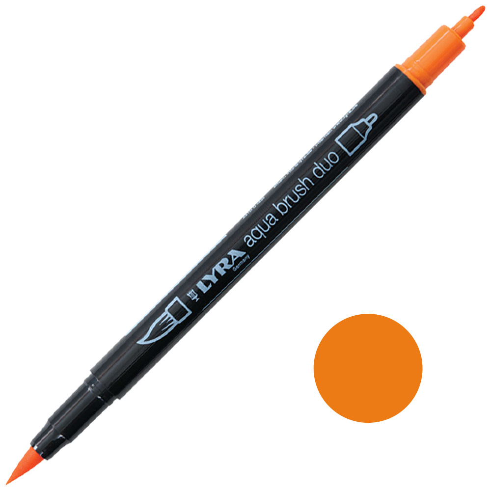 Lyra Aqua Brush Duo Marker Permanent Orange