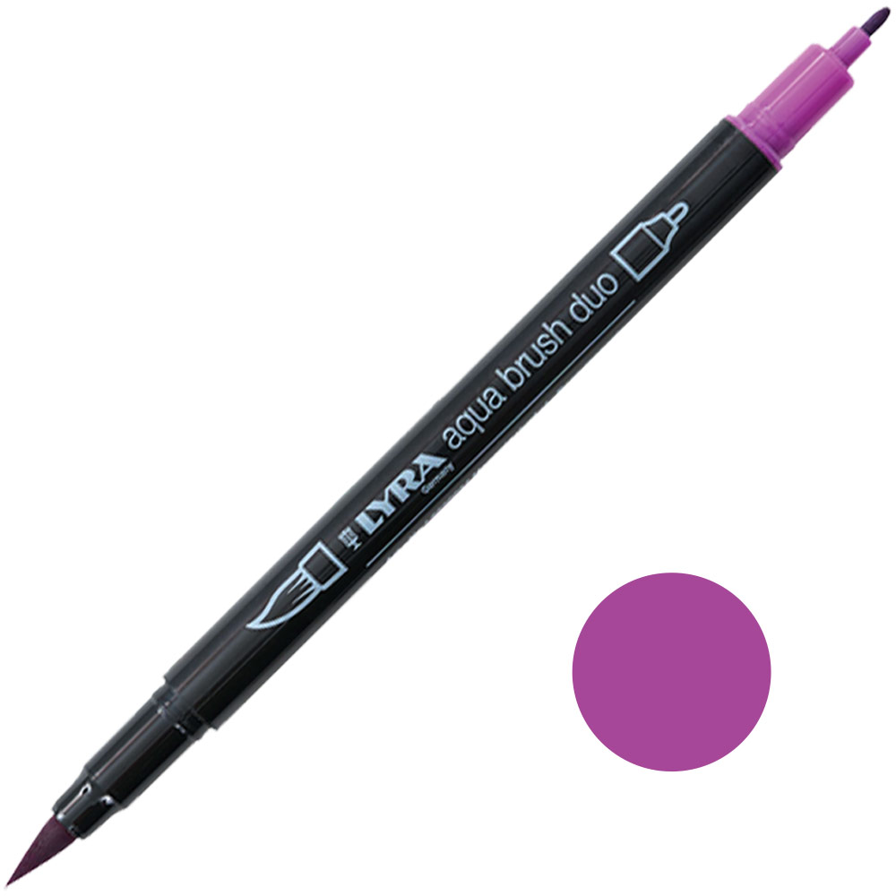 Lyra Aqua Brush Duo Marker Deep Magenta
