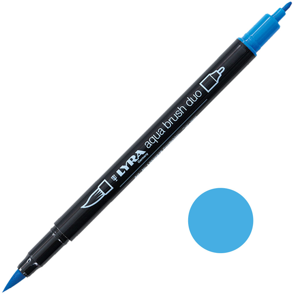 Lyra Aqua Brush Duo Marker Cerulean