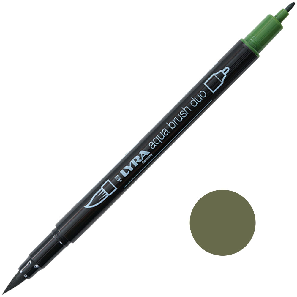 Lyra Aqua Brush Duo Marker Olive Green