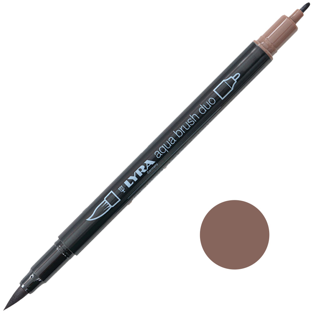 Lyra Aqua Brush Duo Marker Van Dyck Brown