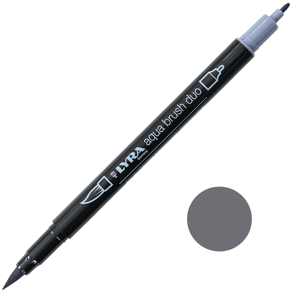 Lyra Aqua Brush Duo Marker Cold Grey Silver