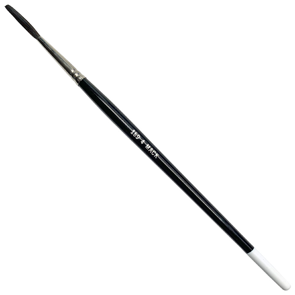 Mack Blue Squirrel/Black Synthetic Sign Painting Brush Series 169 Quill #4