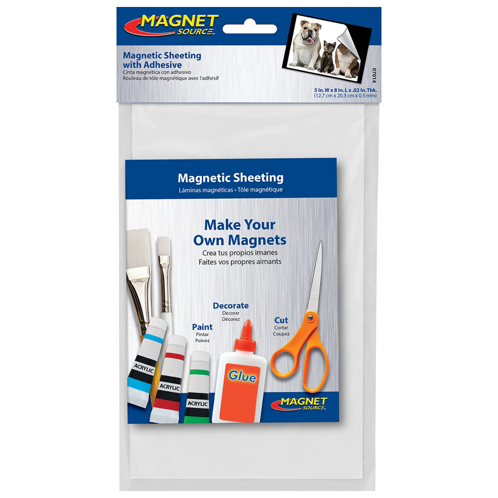 Magnet Source Flexible Magnetic Adhesive Sheet 5"x8"