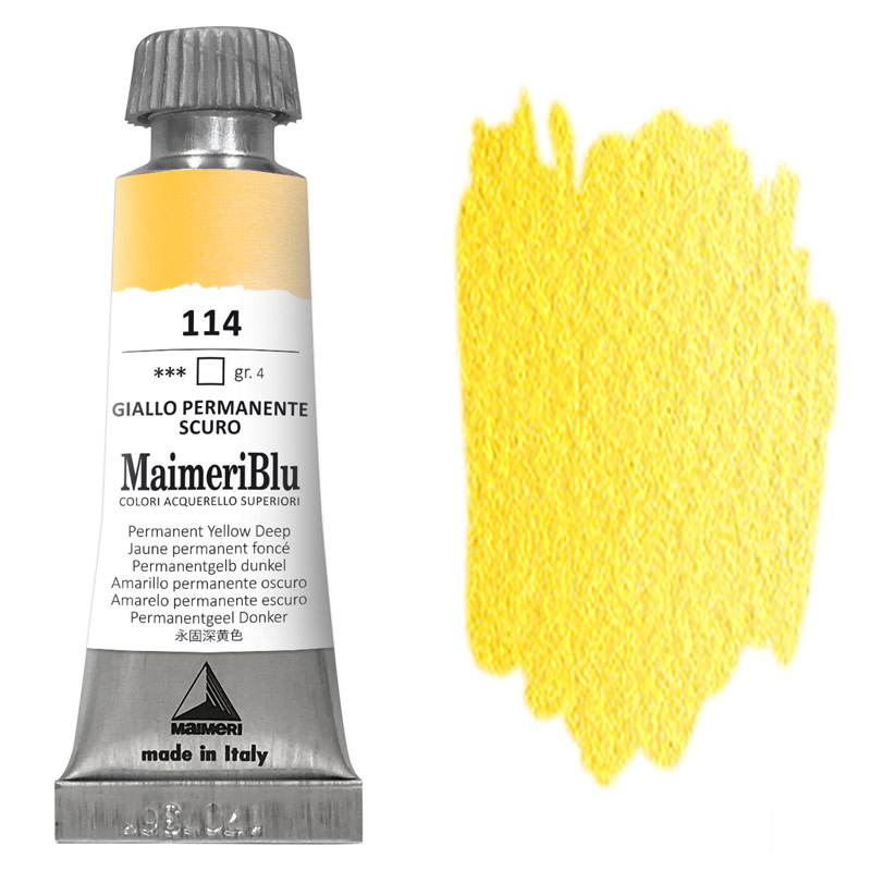 MaimeriBlu Superior Watercolour 12ml Permanent Yellow Deep