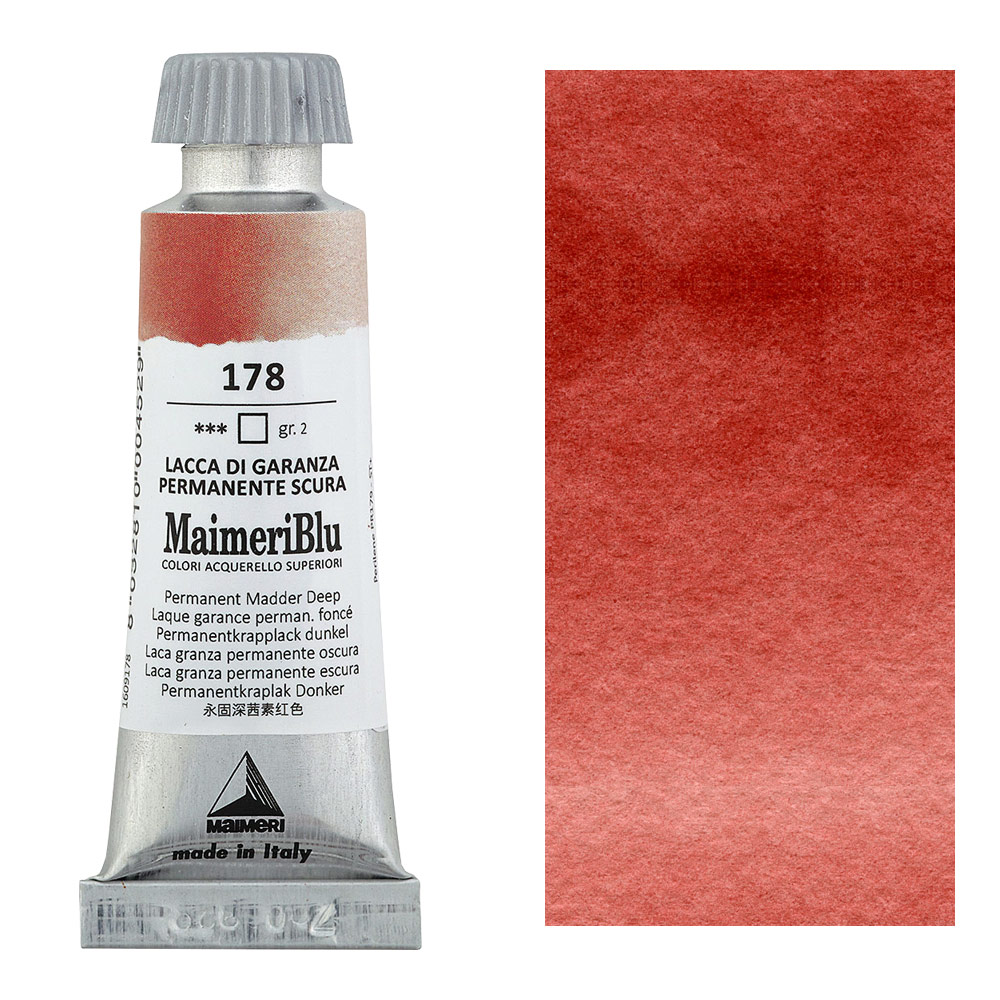 MaimeriBlu Superior Watercolour 12ml Permanent Madder Deep