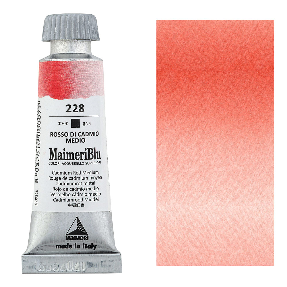 MaimeriBlu Superior Watercolour 12ml Cadmium Red Medium