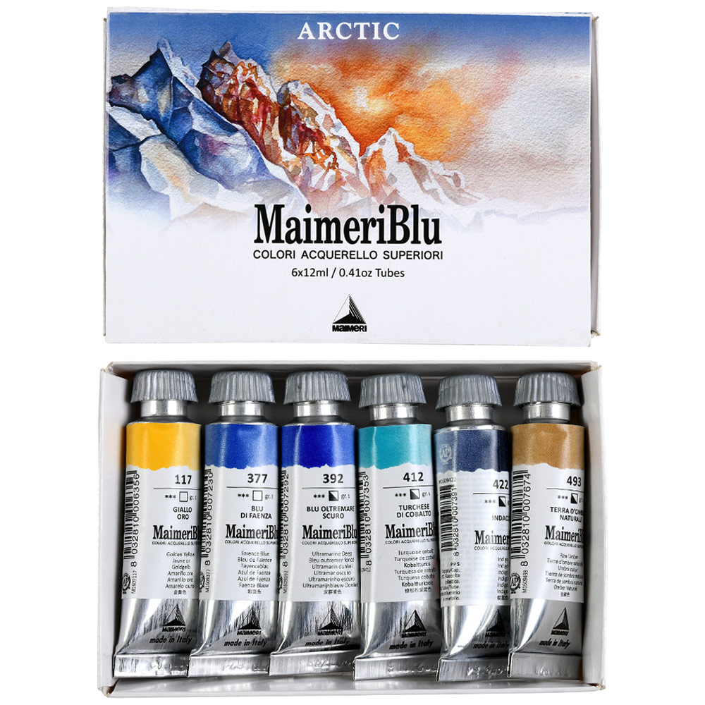 MaimeriBlu Superior Watercolour 6 x 12ml Set Arctic
