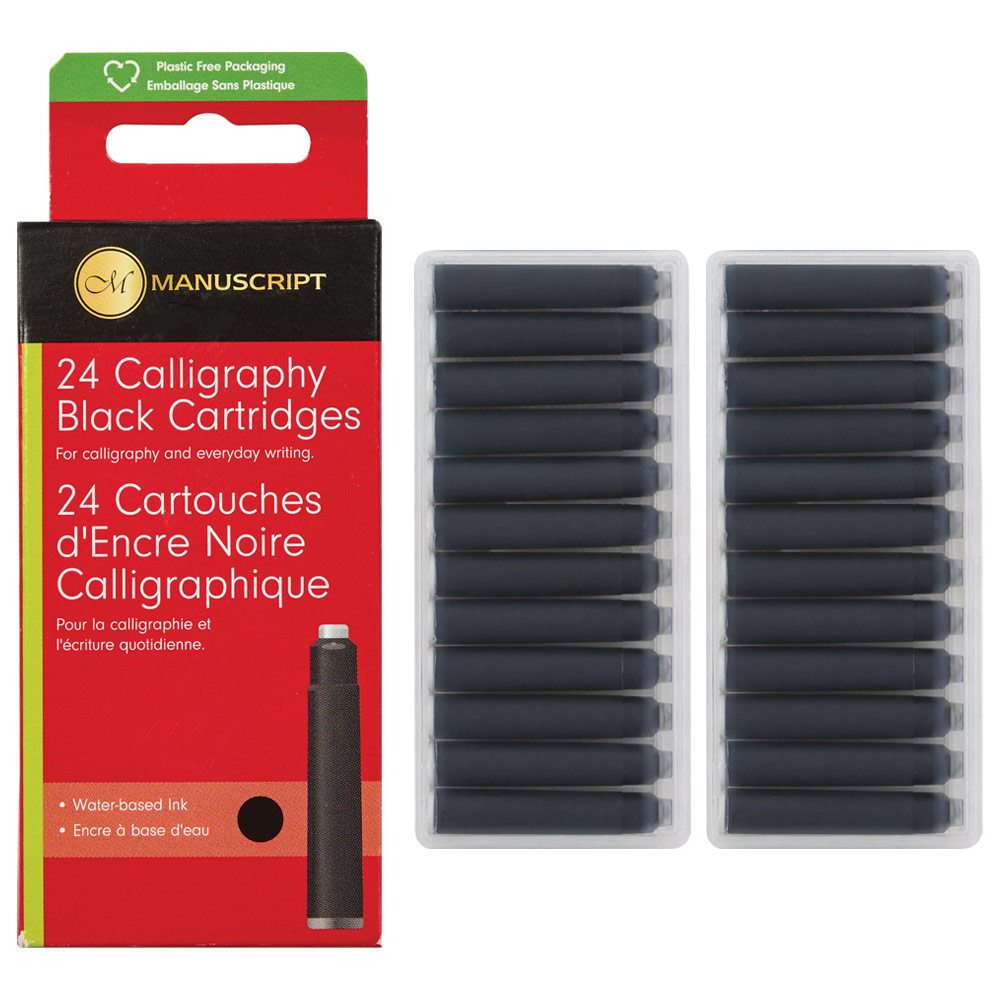 Manuscript Calligraphy Cartridge 24 Pack Black
