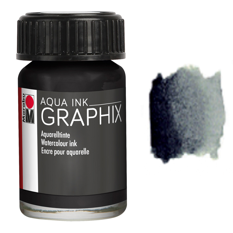 Marabu Graphix Aqua Ink 0.5oz Black