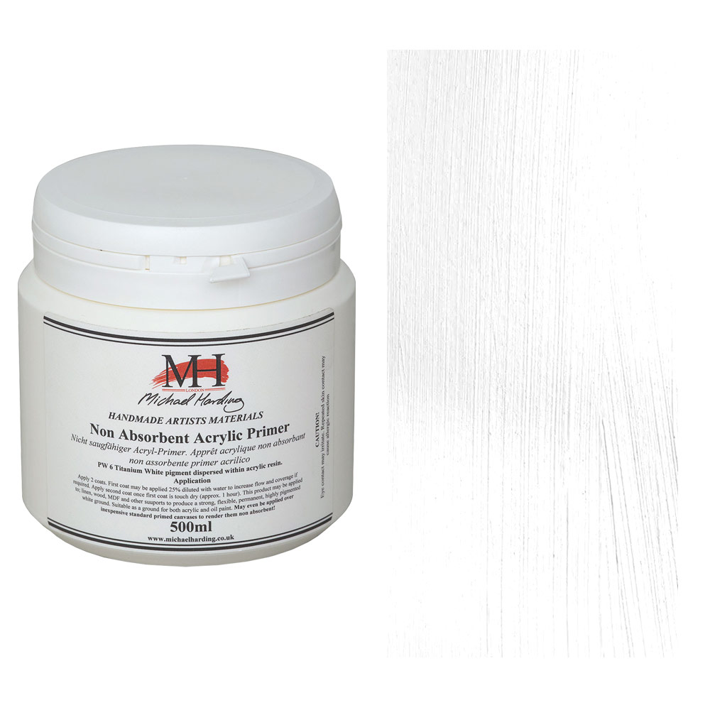 Michael Harding Non-Absorbent Acrylic Primer 500ml Titanium White
