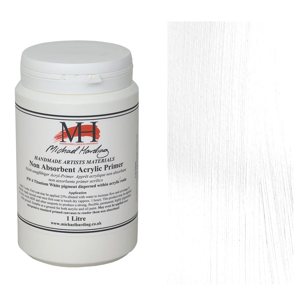 Michael Harding Non-Absorbent Acrylic Primer 1000ml Titanium White