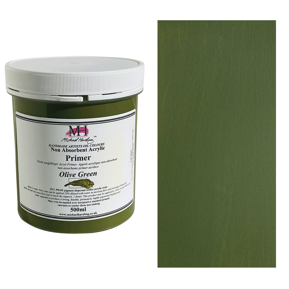 Michael Harding Non-Absorbent Acrylic Primer 500ml Olive Green