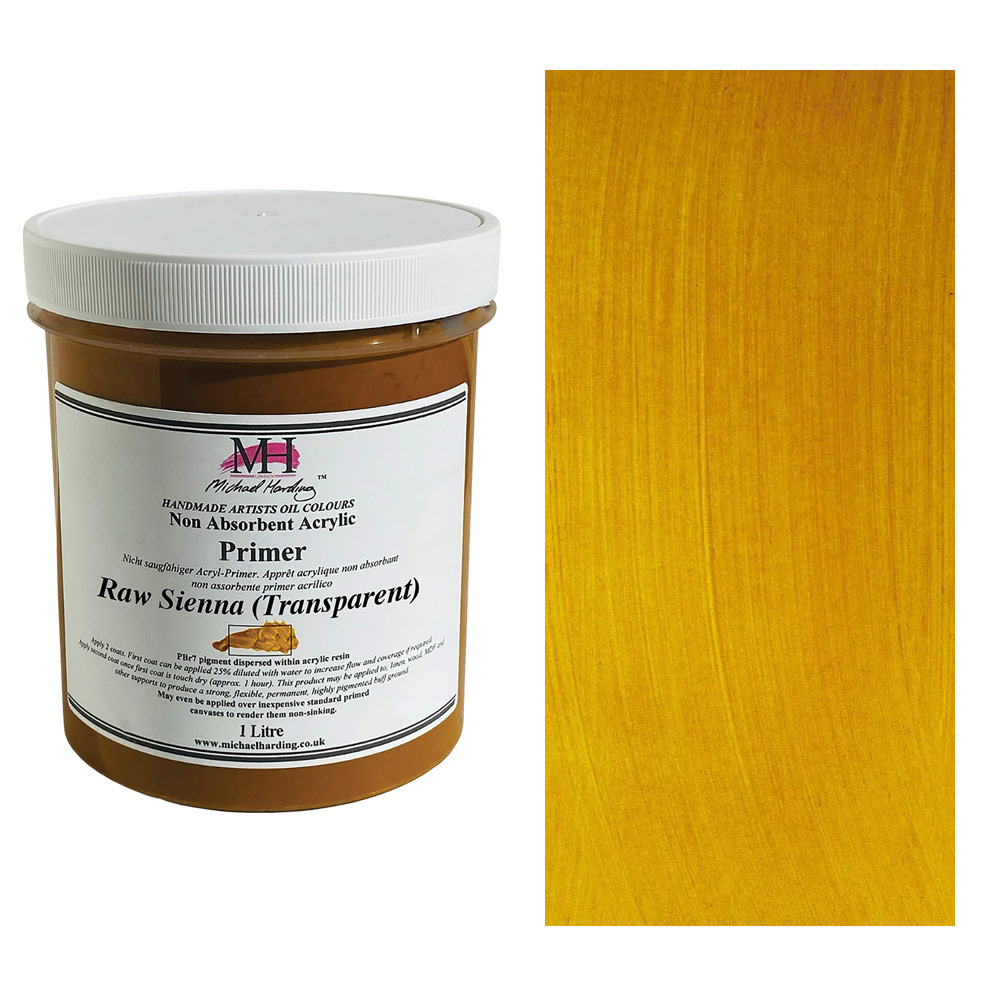 Michael Harding Non-Absorbent Acrylic Primer 1000ml Raw Sienna (T)