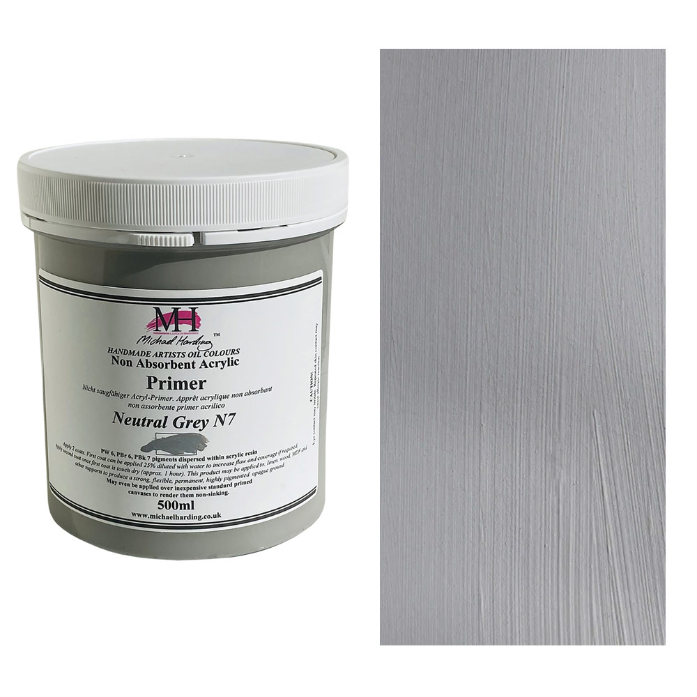 Michael Harding Non-Absorbent Acrylic Primer 500ml Neutral Grey N7