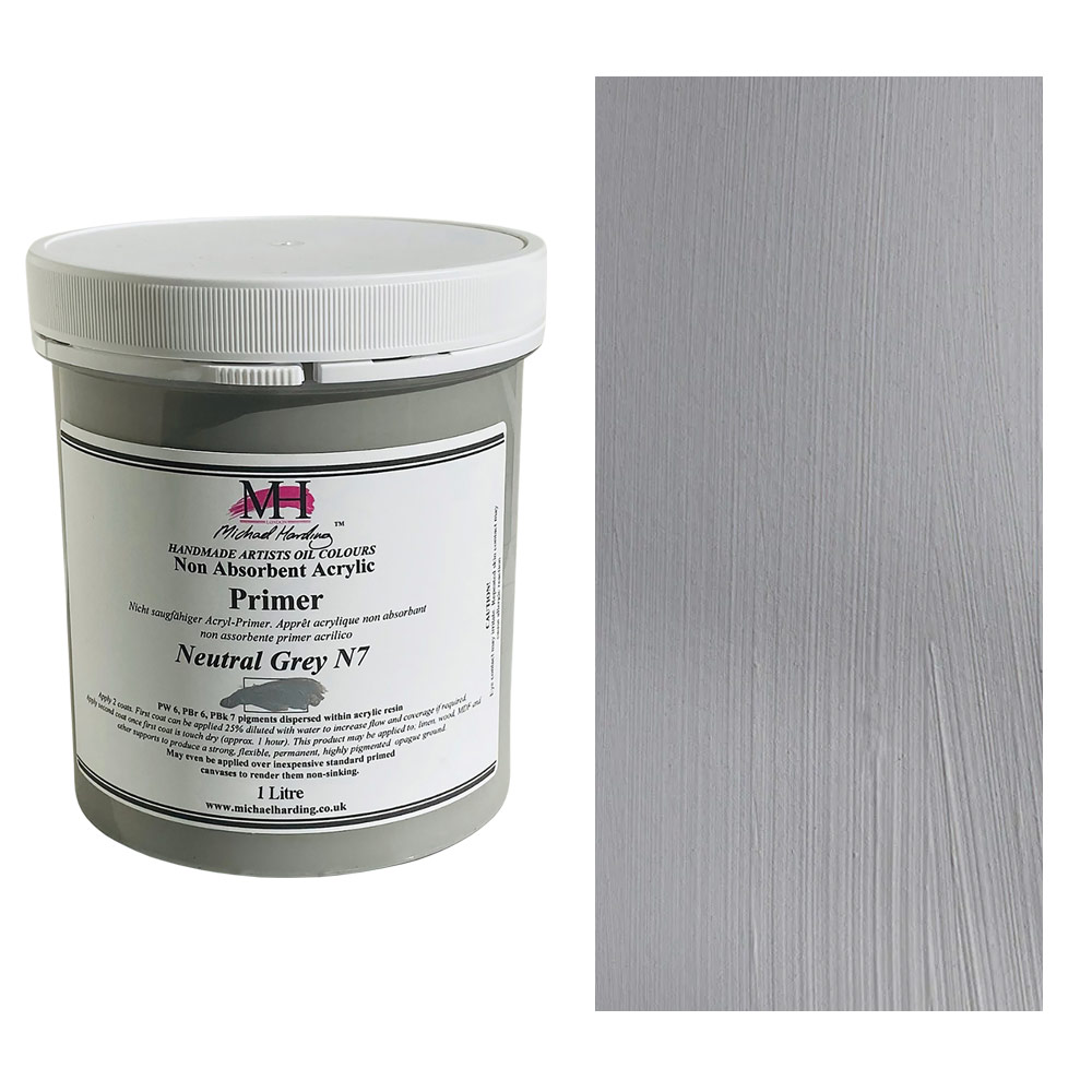 Michael Harding Non-Absorbent Acrylic Primer 1000ml Neutral Grey N7