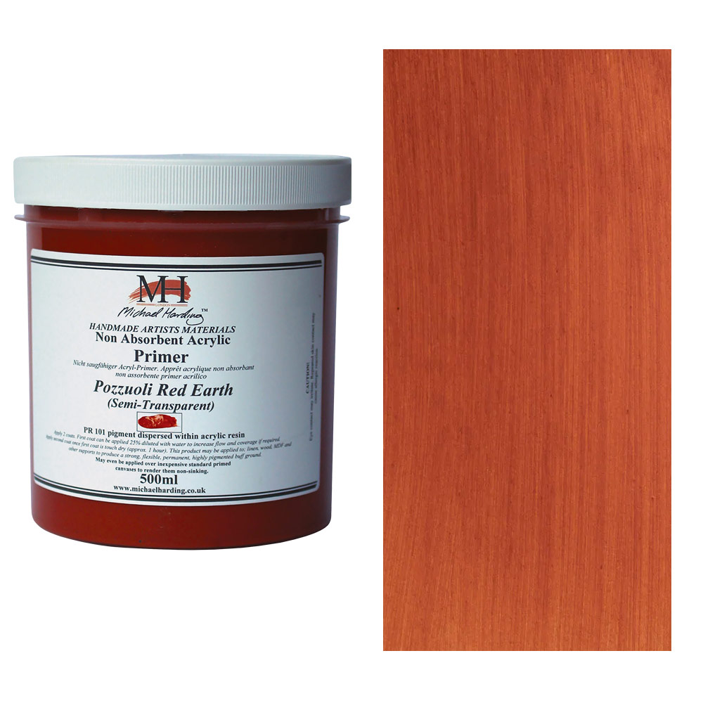 Michael Harding Non-Absorbent Acrylic Primer 500ml Pozzuoli Red