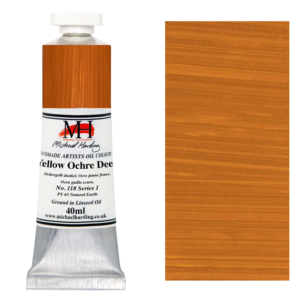 Michael Harding Artists Oil Colour 40ml Yellow Ochre Deep