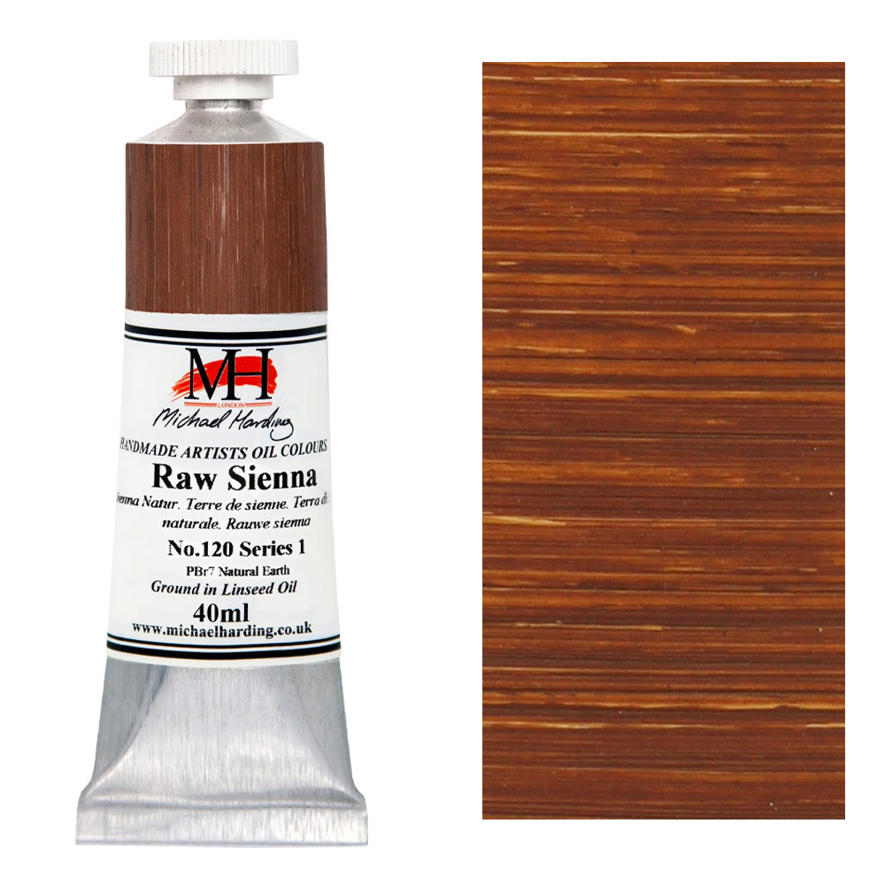 Michael Harding Artists Oil Colour 40ml Raw Sienna