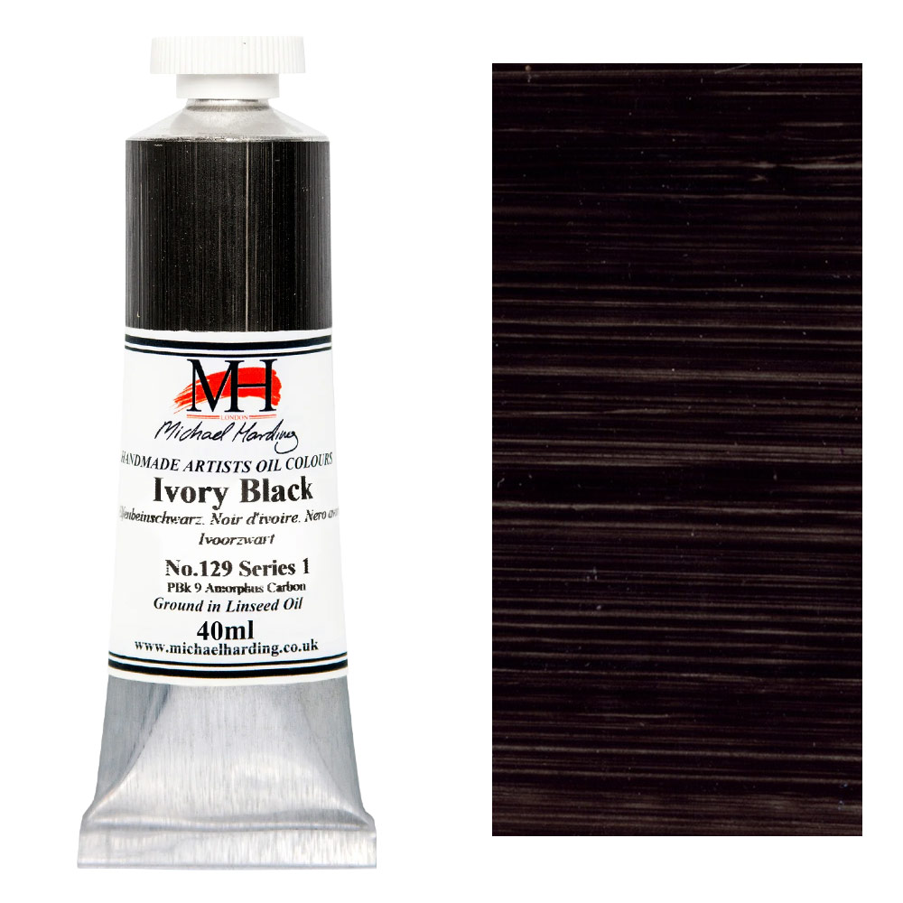 Michael Harding Artists Oil Colour 40ml Ivory Black