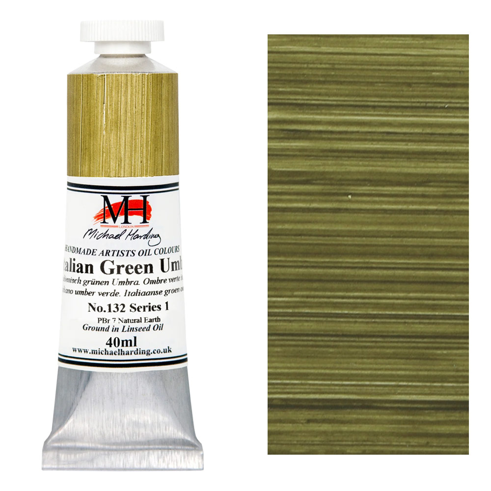 Michael Harding Artists Oil Colour 40ml Italian Green Umber