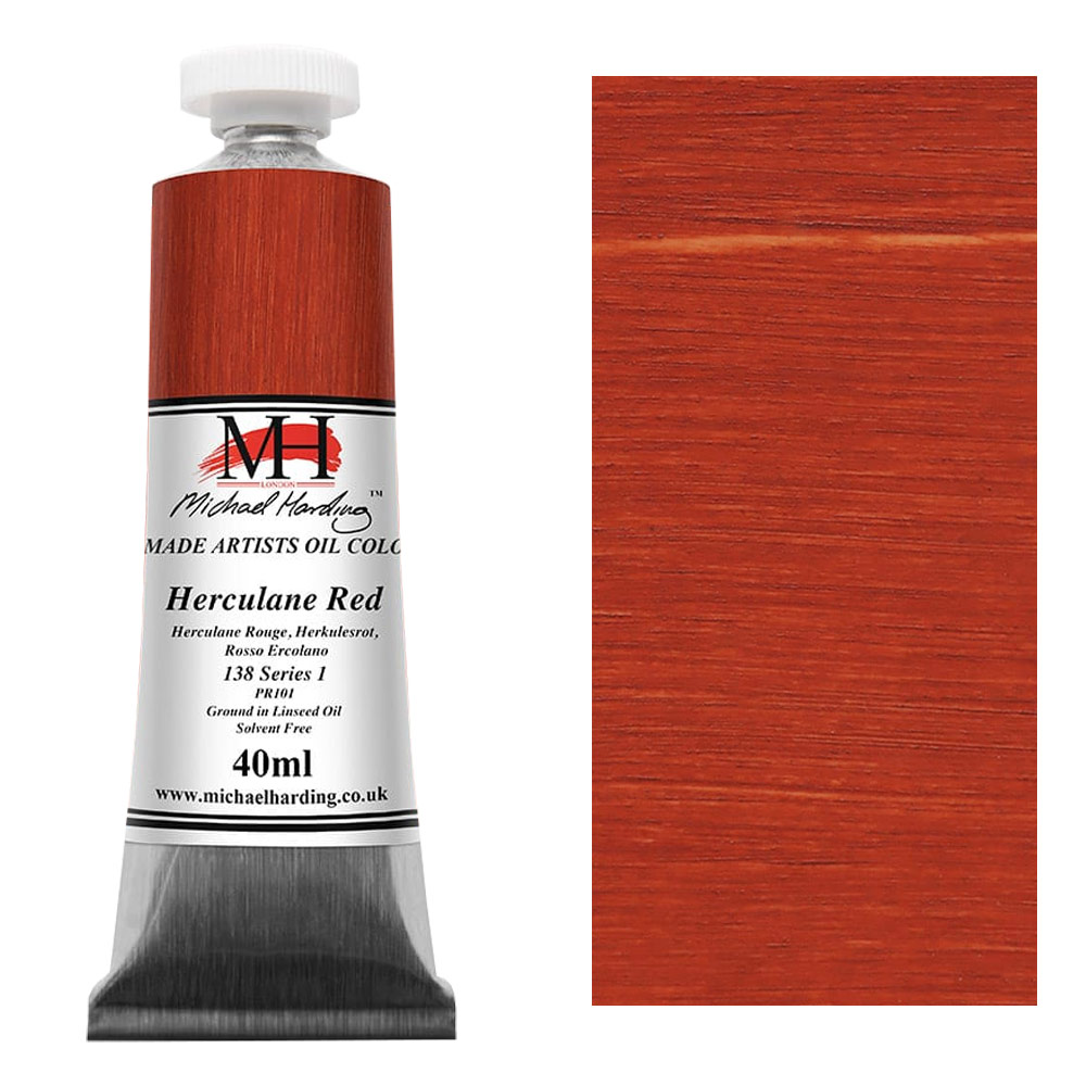 Michael Harding Artists Oil Colour 40ml Herculane Red