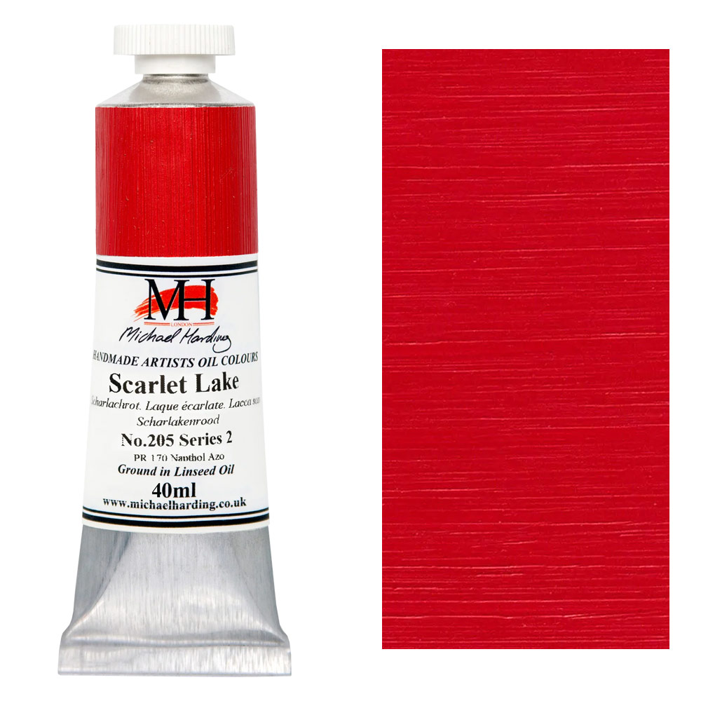 Michael Harding Artists Oil Colour 40ml Scarlet Lake