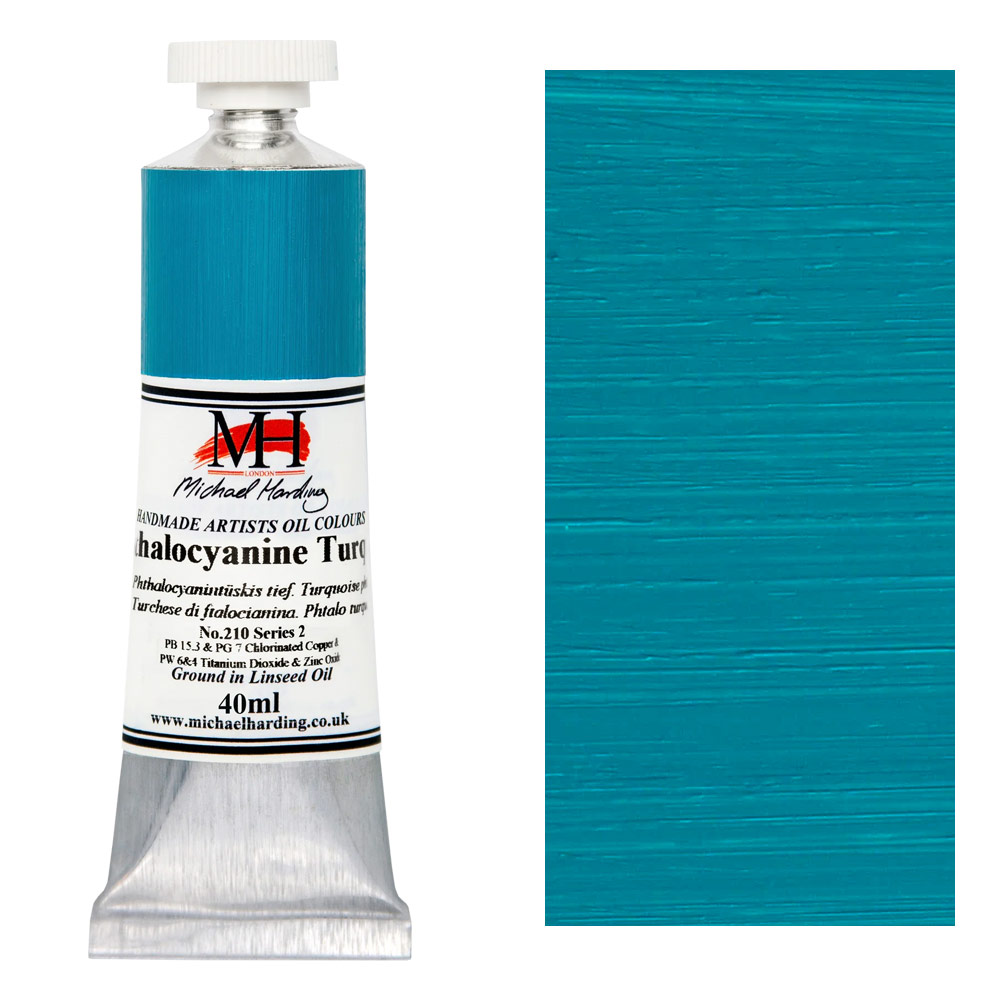 Michael Harding Artists Oil Colour 40ml Phthalocyanine Turquoise