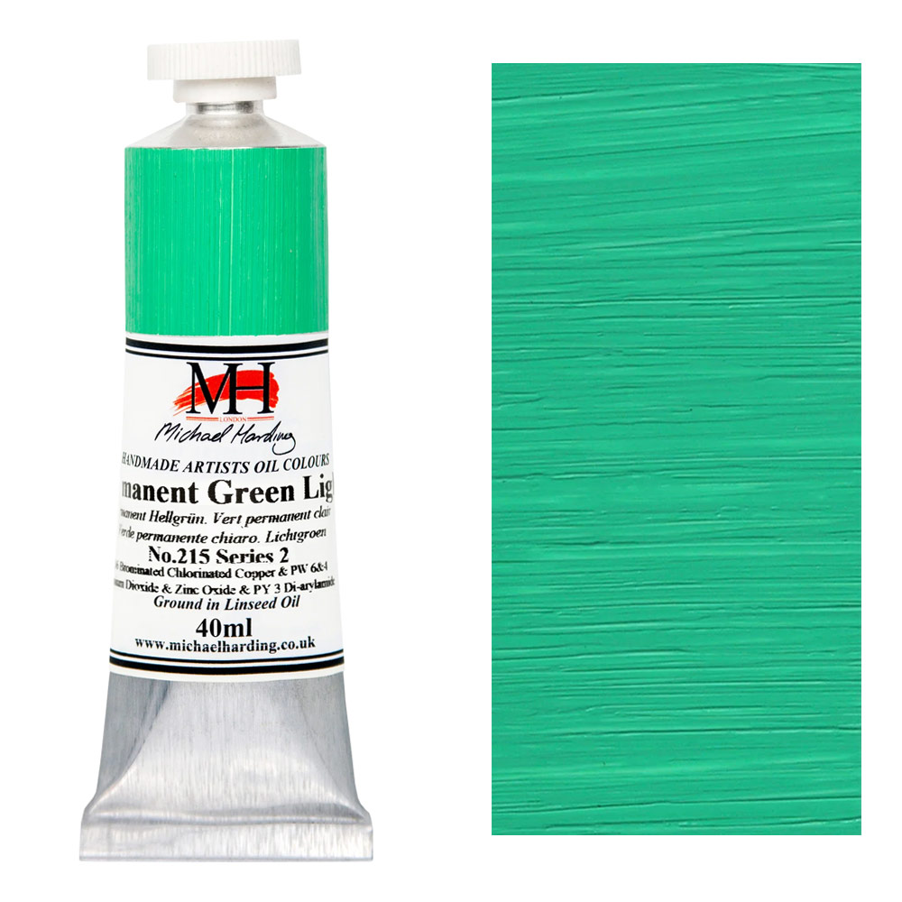 Michael Harding Artists Oil Colour 40ml Permanent Green Light