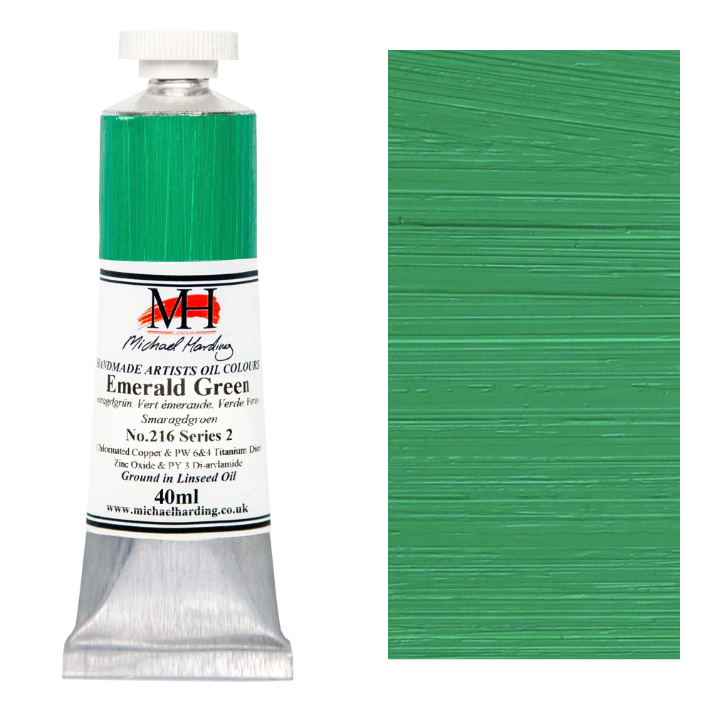 Michael Harding Artists Oil Colour 40ml Emerald Green