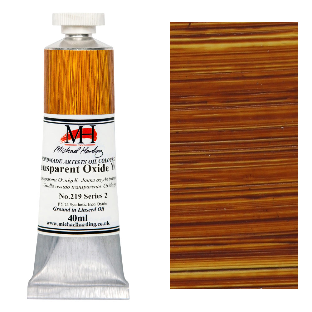 Michael Harding Artists Oil Colour 40ml Transparent Oxide Yellow