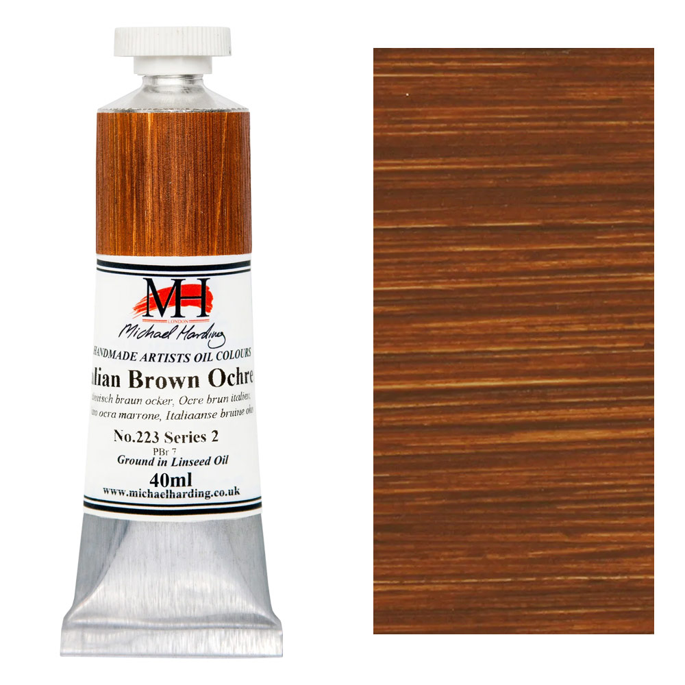 Michael Harding Artists Oil Colour 40ml Italian Brown Ochre