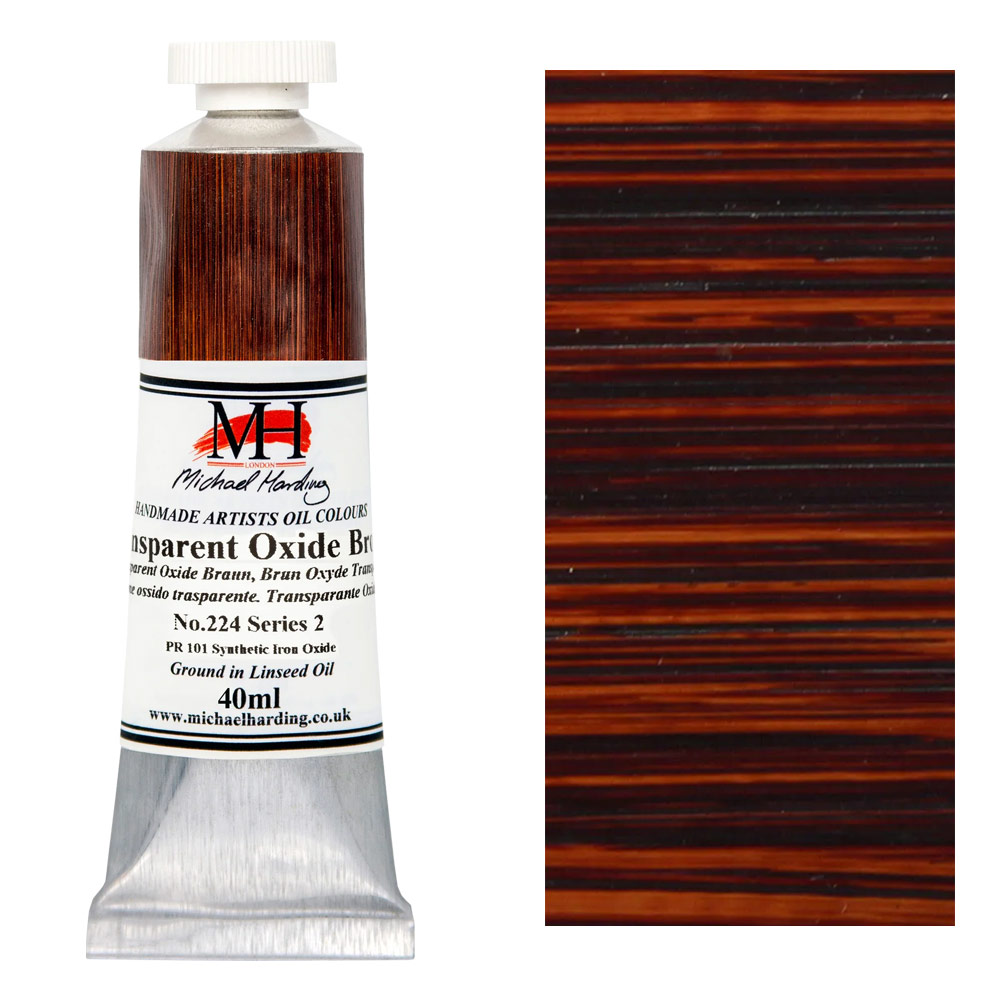 Michael Harding Artists Oil Colour 40ml Transparent Oxide Brown