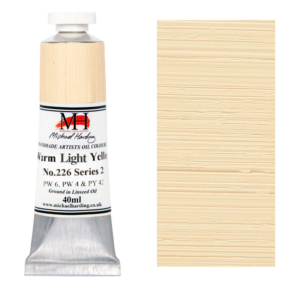 Michael Harding Artists Oil Colour 40ml Warm Light Yellow