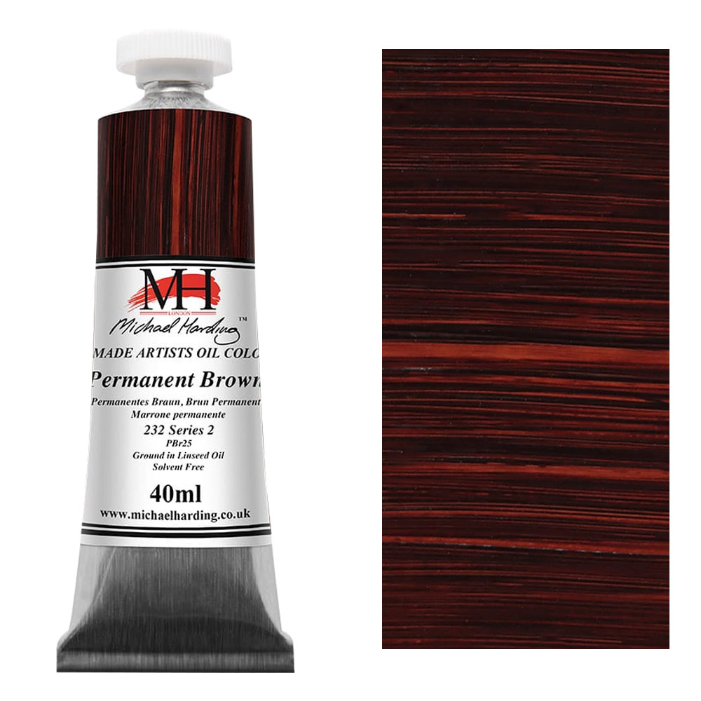 Michael Harding Artists Oil Colour 40ml Permanent Brown