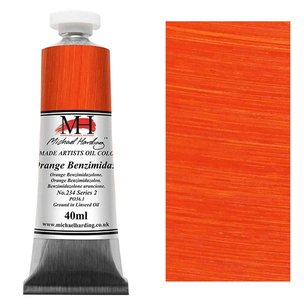 Michael Harding Artists Oil Colour 40ml Orange Benzimidazolone