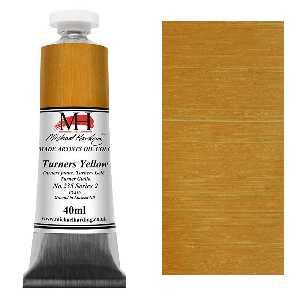Michael Harding Artists Oil Colour 40ml Turners Yellow