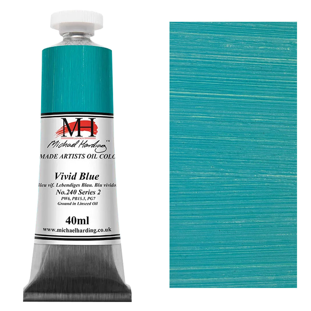 Michael Harding Artists Oil Colour 40ml Vivid Blue