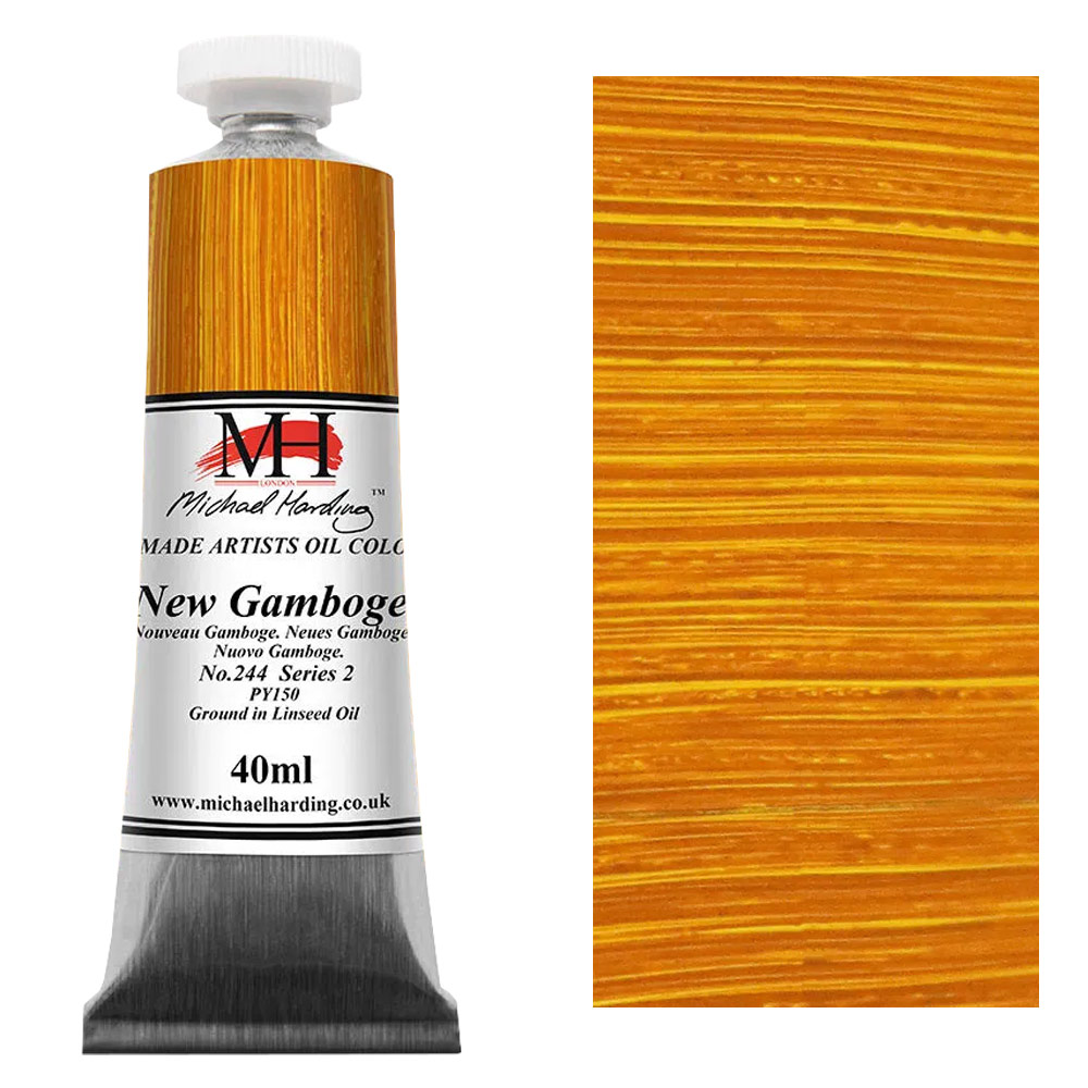 Michael Harding Artists Oil Colour 40ml New Gamboge