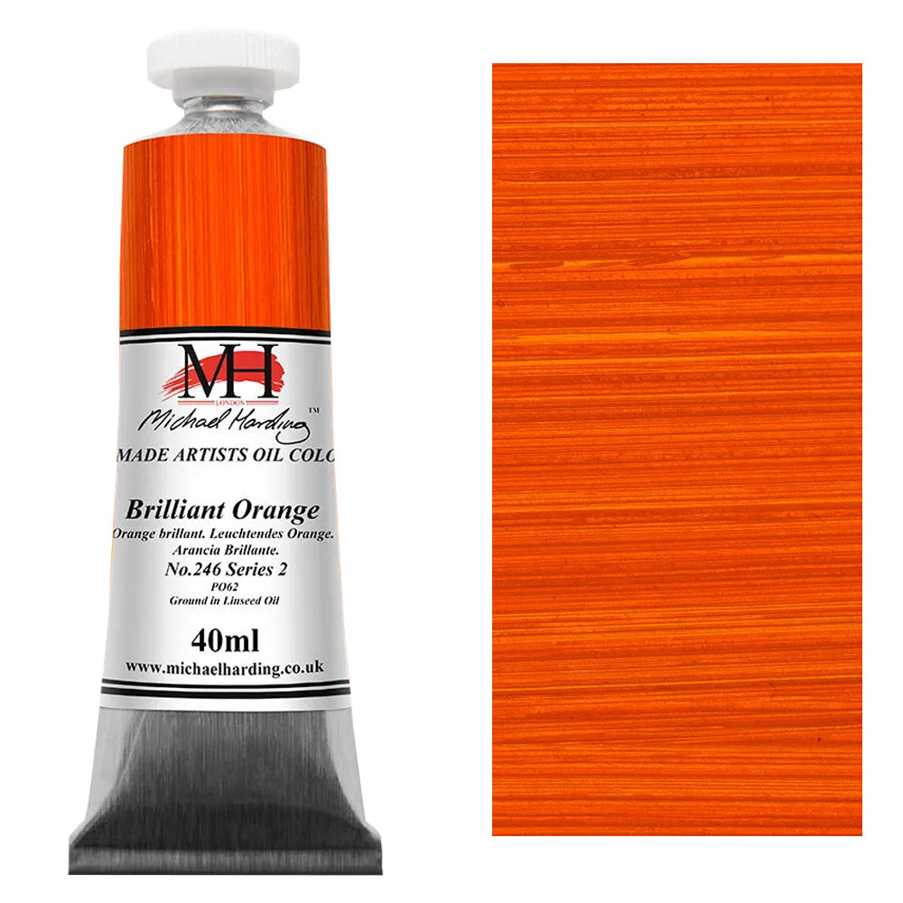 Michael Harding Artists Oil Colour 40ml Brilliant Orange