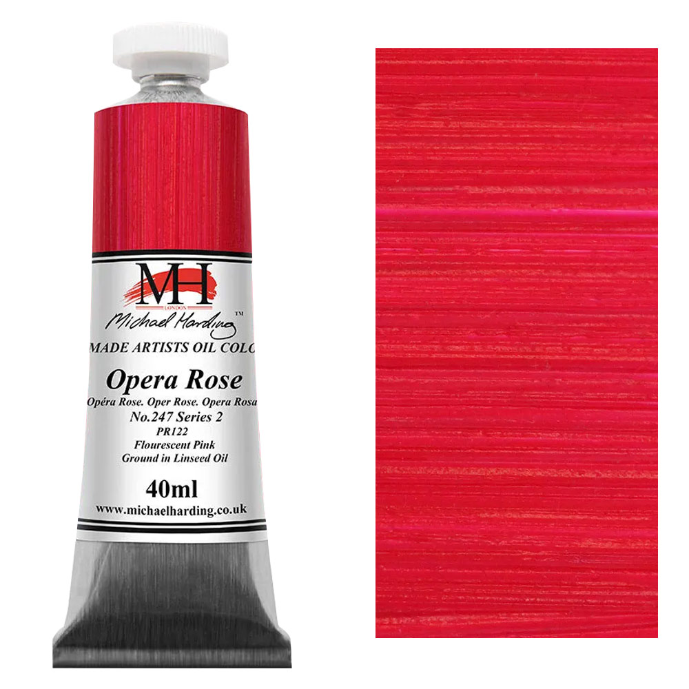 Michael Harding Artists Oil Colour 40ml Opera Rose