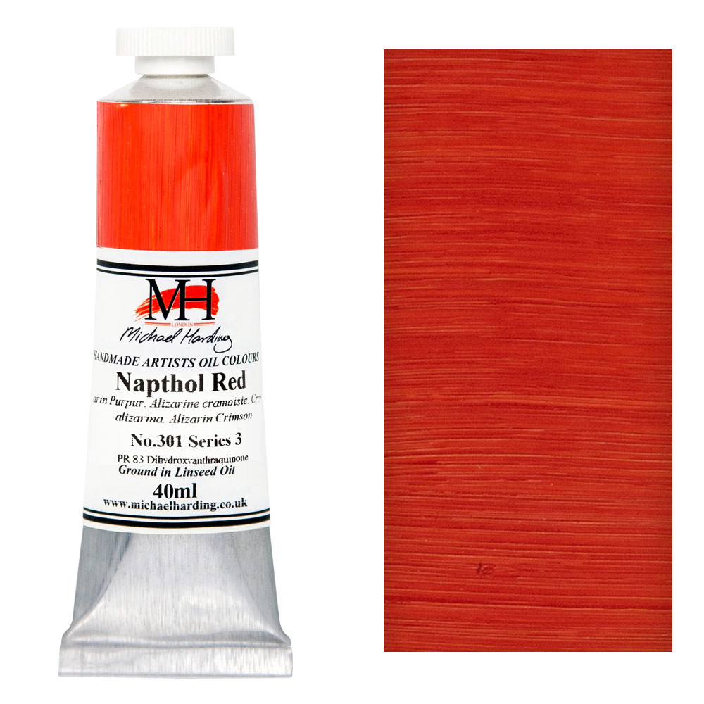 Michael Harding Artists Oil Colour 40ml Napthol Red