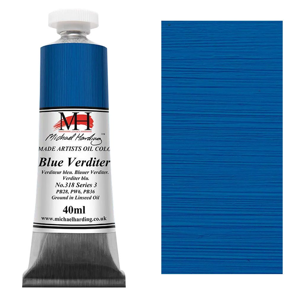 Michael Harding Artists Oil Colour 40ml Blue Verditer