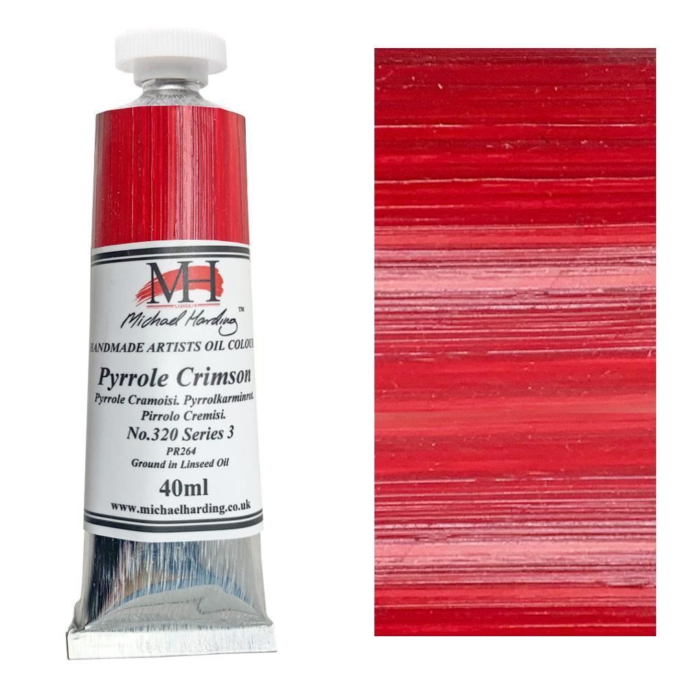 Michael Harding Artists Oil Colour 40ml Pyrrole Crimson